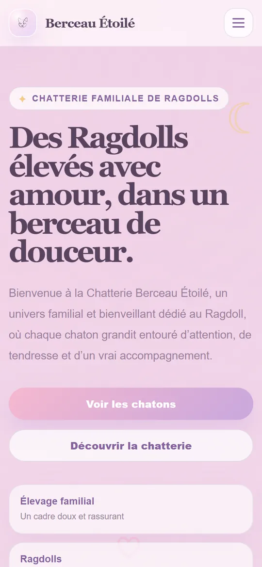 Berceau Étoilé sur téléphone