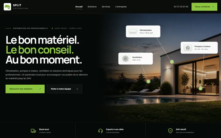 Le site Split Distribution sur ordinateur